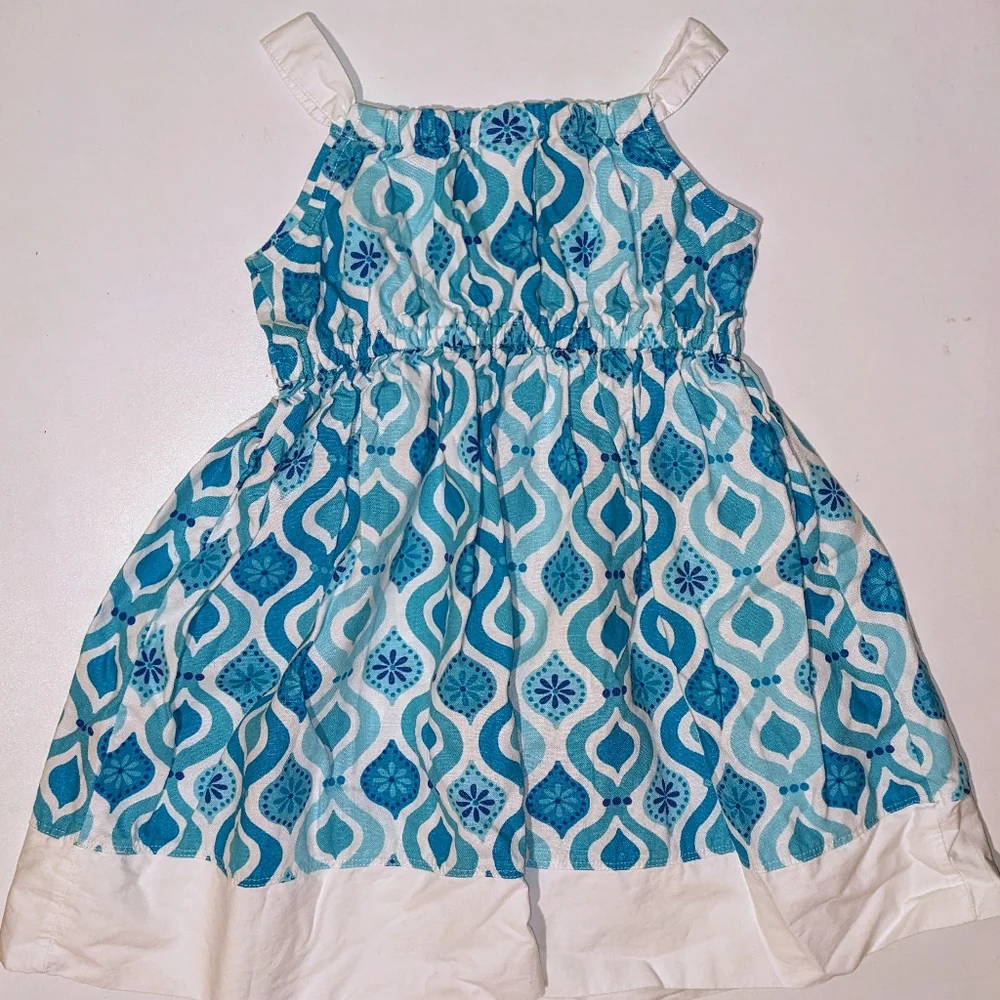Gymboree Tassel Tile Print Linen Blend Dress